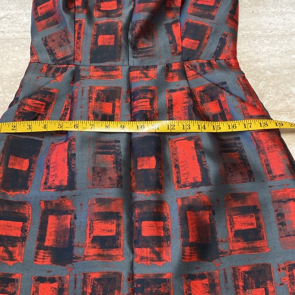 Milly NWOT, Orange,Black,Gray dress,Excellent Condition, measurements in photos - Picture 8 of 14